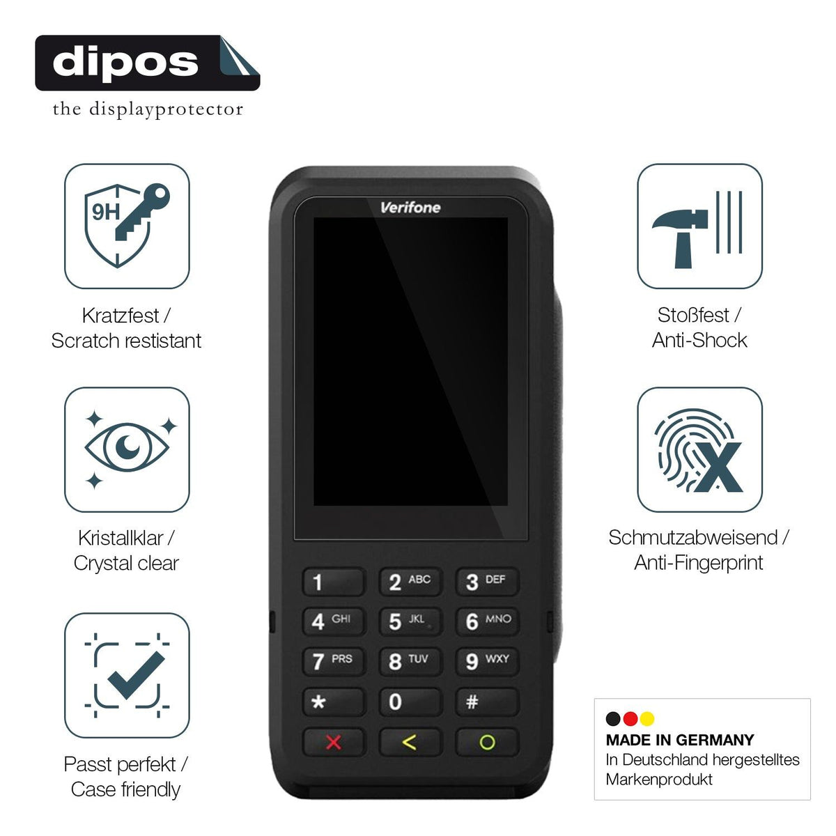 2x 9H Schutzfolie für Verifone P630 Panzerfolie