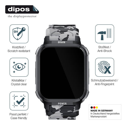 2x 9H Schutzfolie für LEMFO Y10 Smartwatch Panzerfolie