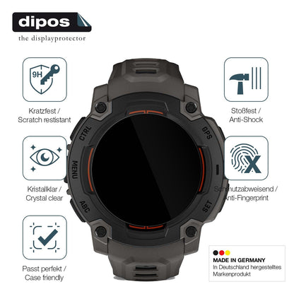 2x 9H Schutzfolie für Garmin Instinct E 45mm Panzerfolie