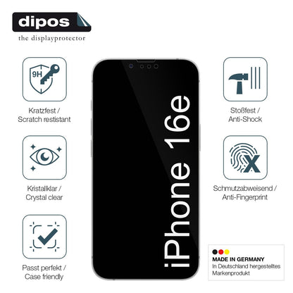 2x 9H Schutzfolie für Apple iPhone 16e Panzerfolie