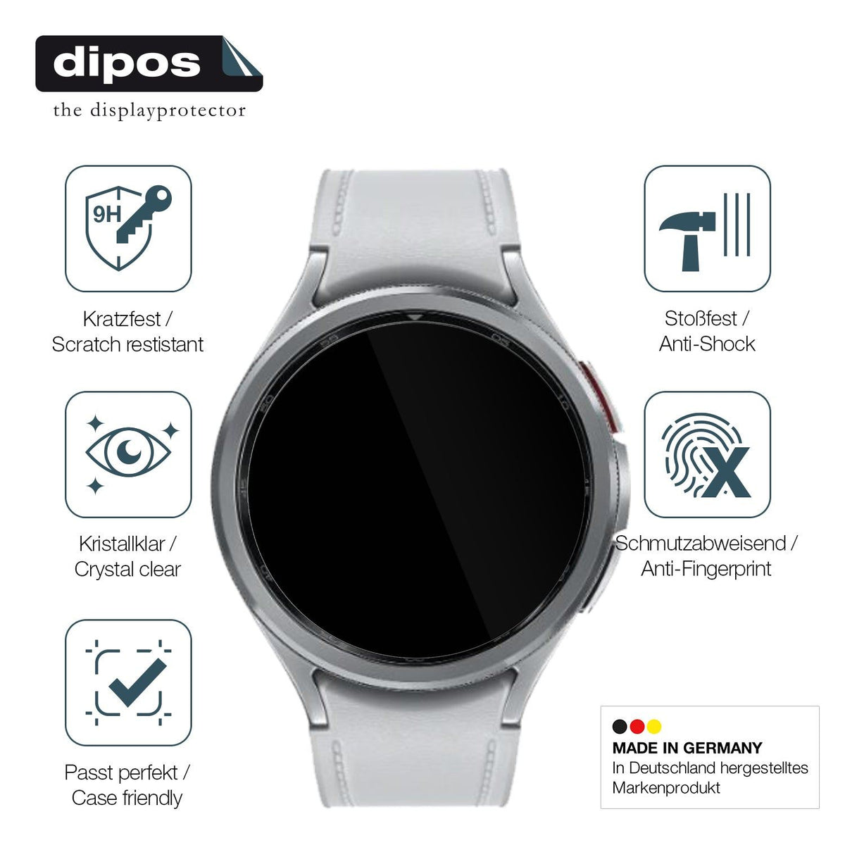 2x 9H Schutzfolie für Samsung Galaxy Watch 6 Classic 47mm Panzerfolie