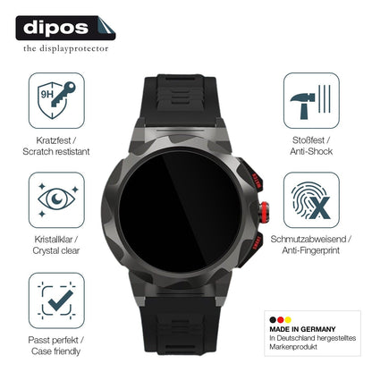 2x 9H Schutzfolie für Loyewaier 2 Zoll Smartwatch Panzerfolie