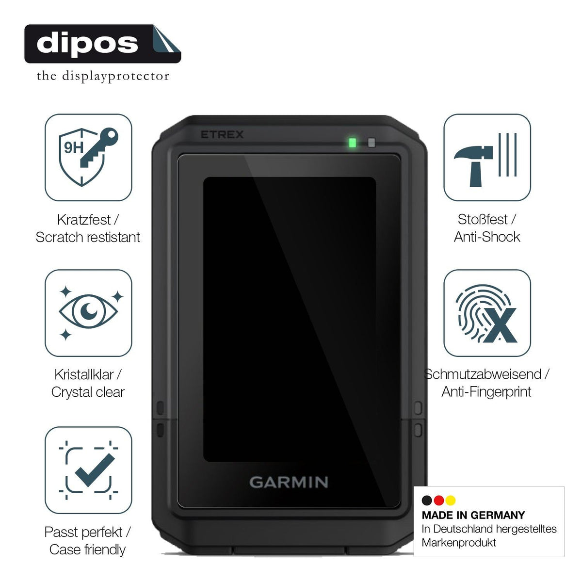 2x 9H Schutzfolie für Garmin eTrex Touch 2025 Panzerfolie