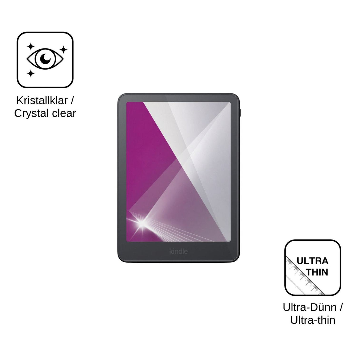 2x Schutzfolie klar für Amazon Kindle Colorsoft 2026 Display-Schutzfolie