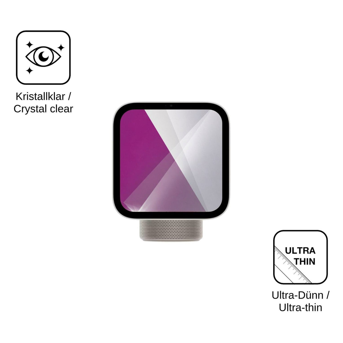 2x Schutzfolie klar für Apple HomeView Display-Schutzfolie