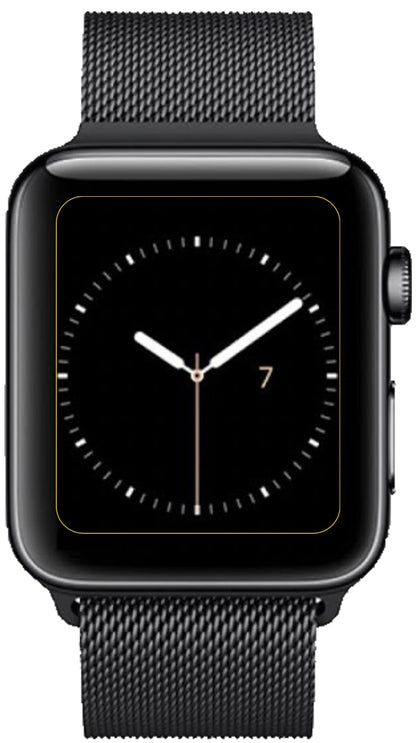 Dünne und klare Folie passend zugeschnitten für Apple Watch Series 3 42mm