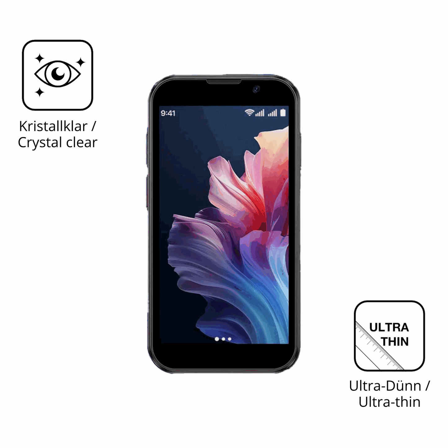 Dünne und klare Folie passend zugeschnitten für BLKE S 18 Pro Mini Smartphone