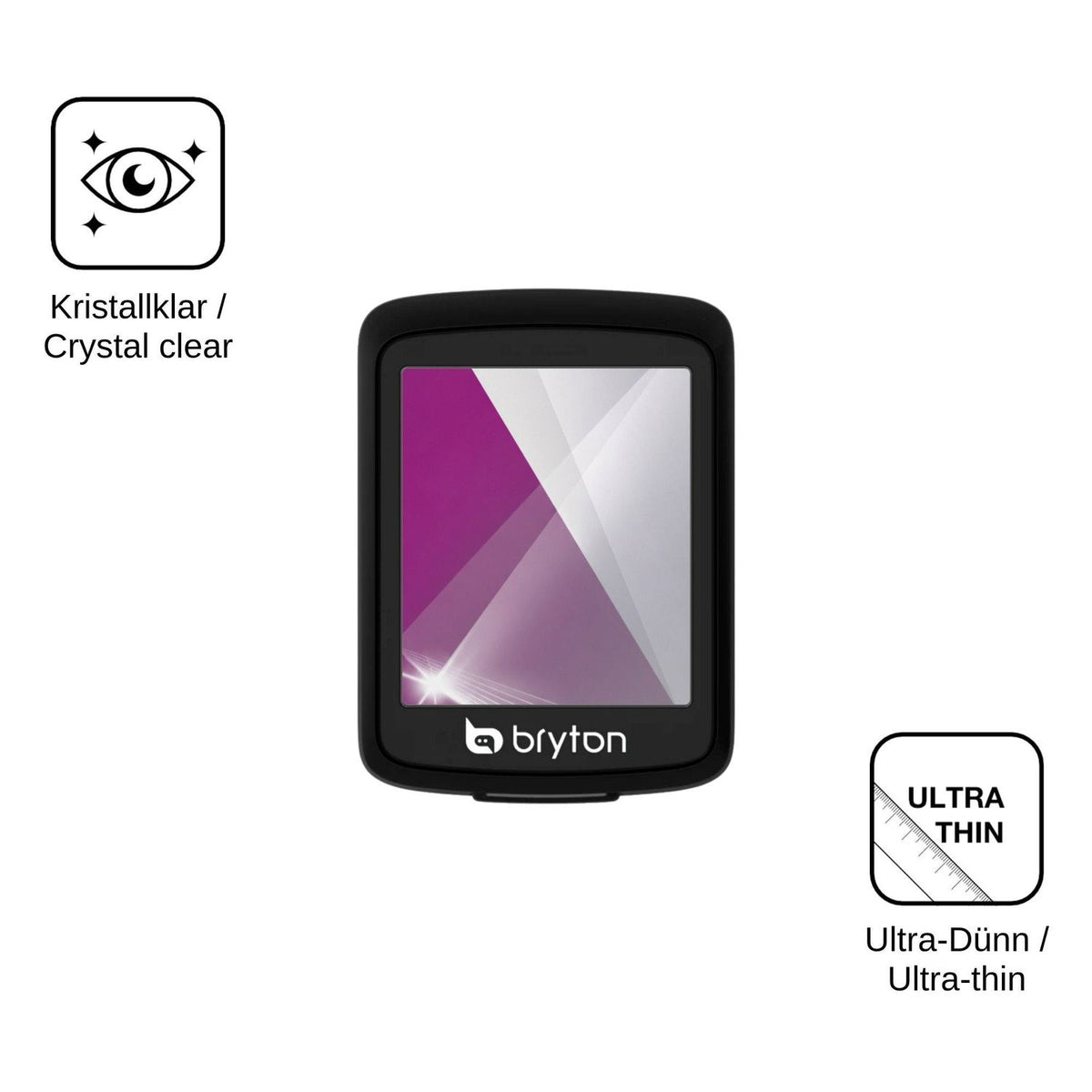 4x Schutzfolie klar für Bryton Rider E10 Display-Schutzfolie