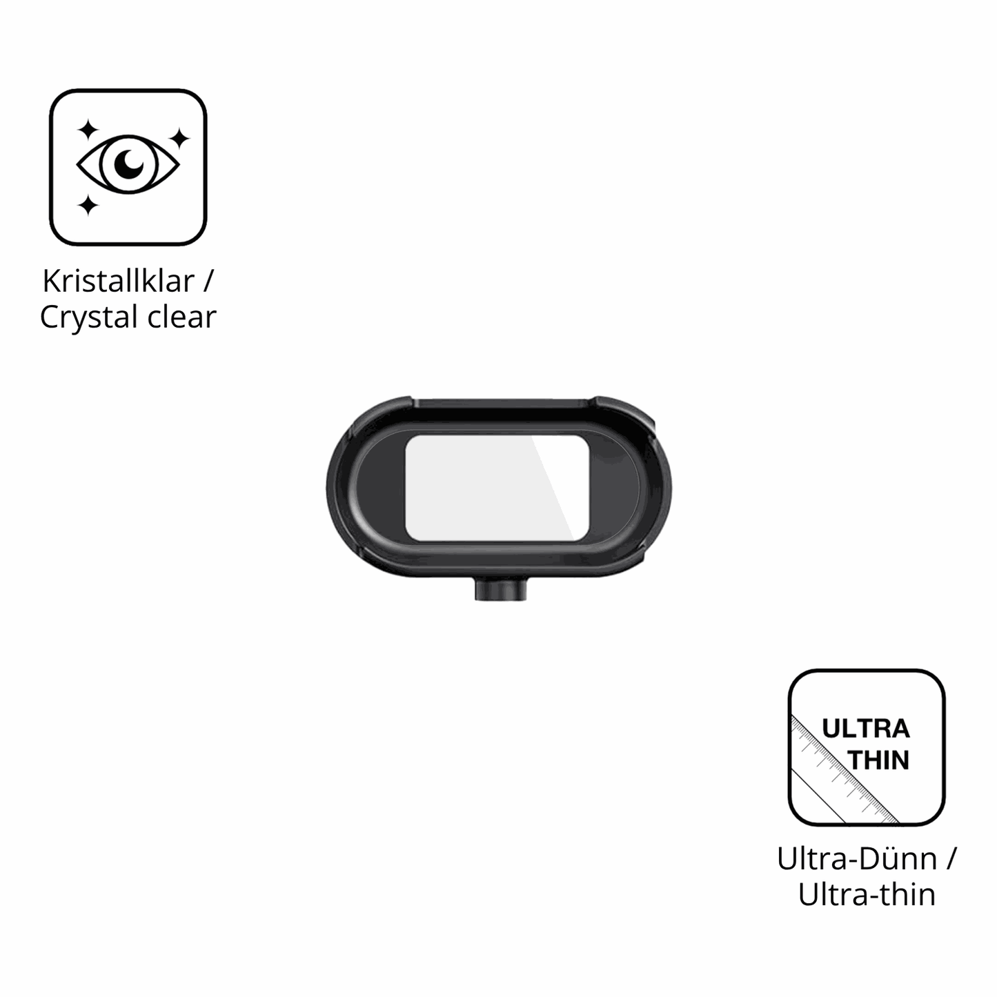 Dünne und klare Folie passend zugeschnitten für Cossify HW0612 Mini Action-Cam