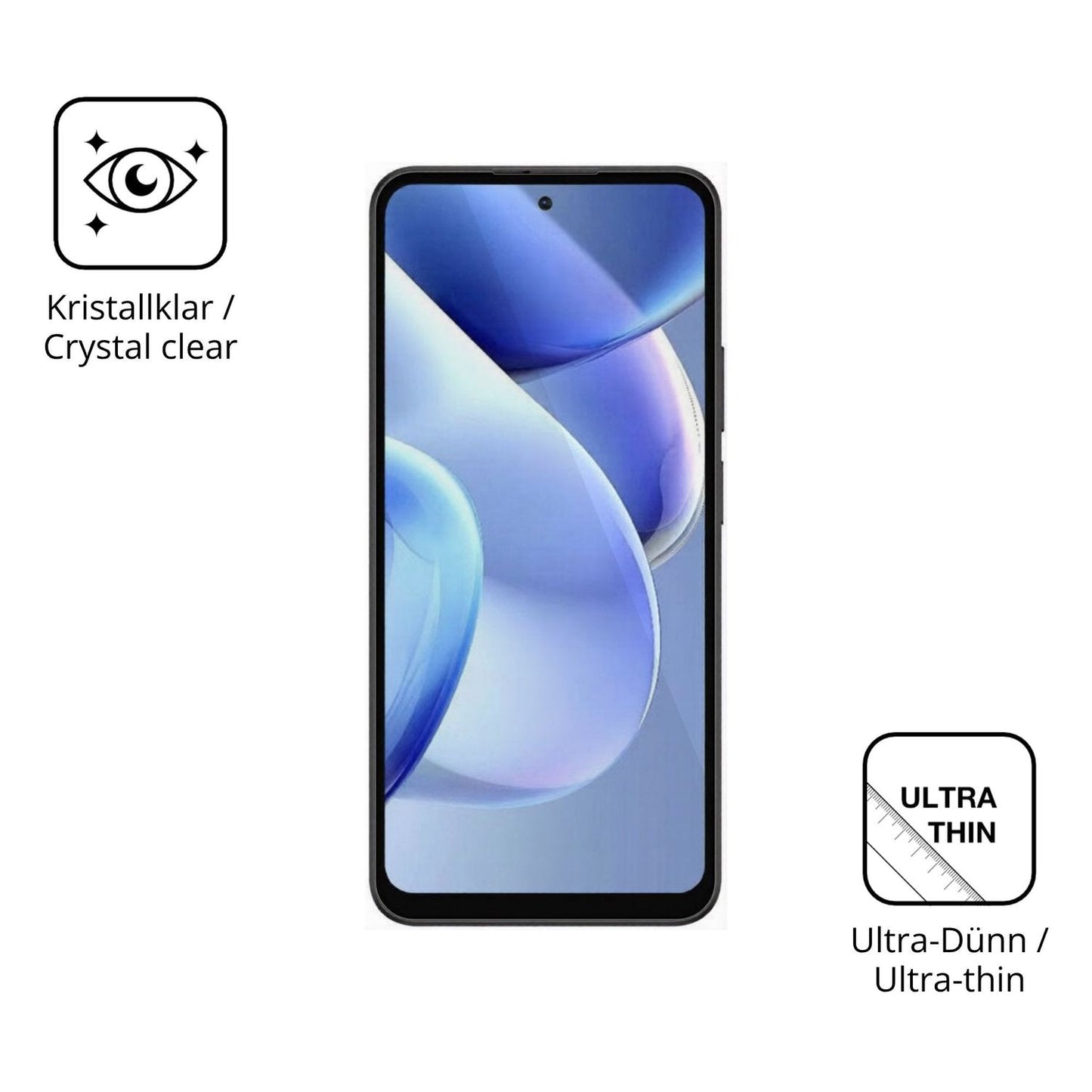 Dünne und klare Folie passend zugeschnitten für Doogee B10 Pro