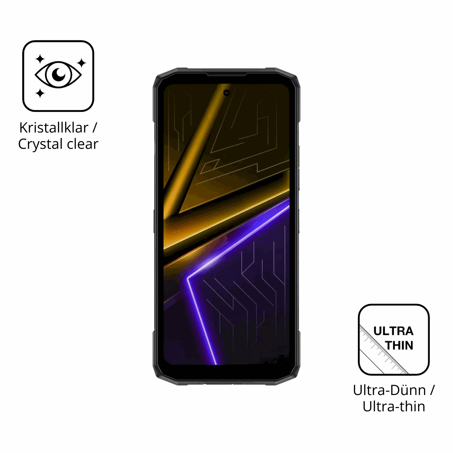 Dünne und klare Folie passend zugeschnitten für Doogee Blade 20 Max