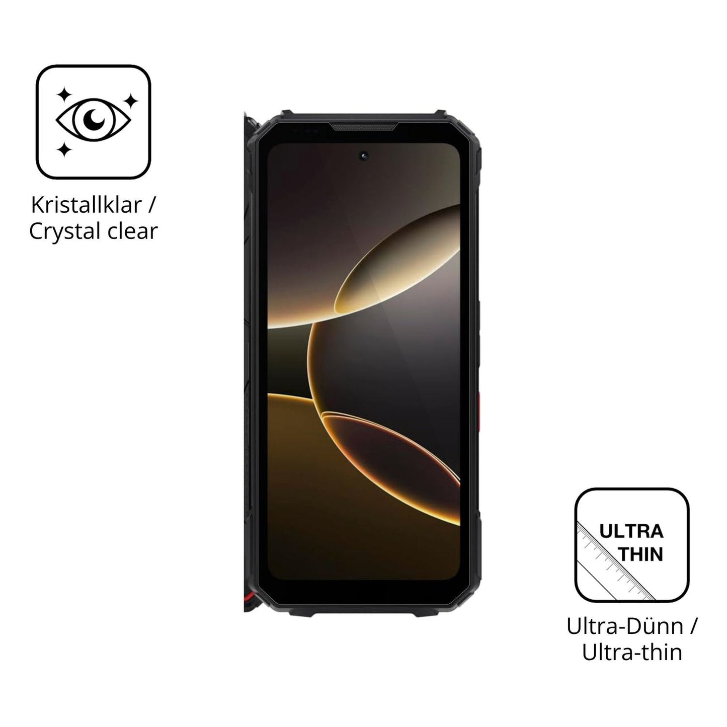 Dünne und klare Folie passend zugeschnitten für DOOGEE V Max LR 5G