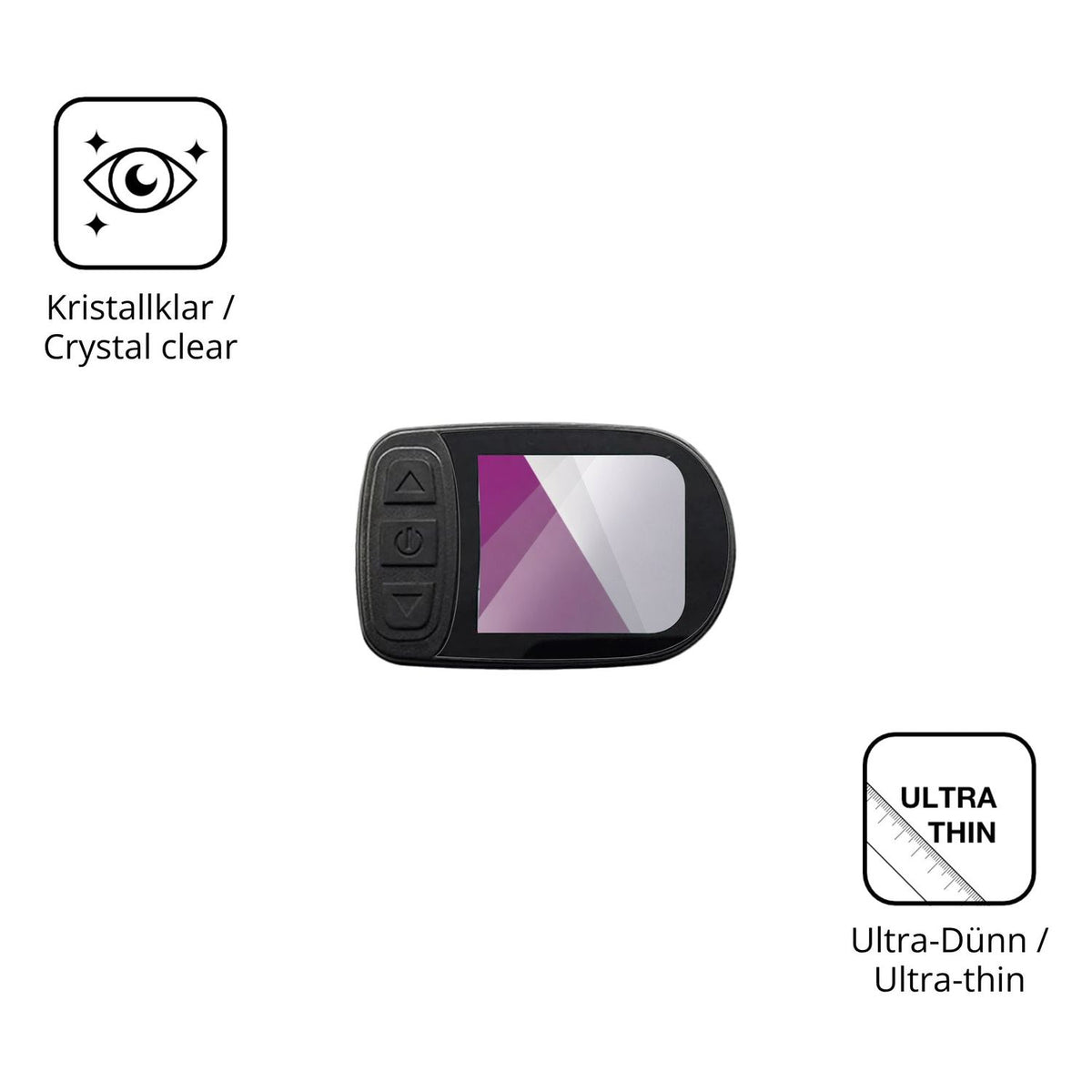 Dünne und klare Folie passend zugeschnitten für EfforPrac KT-LCD5