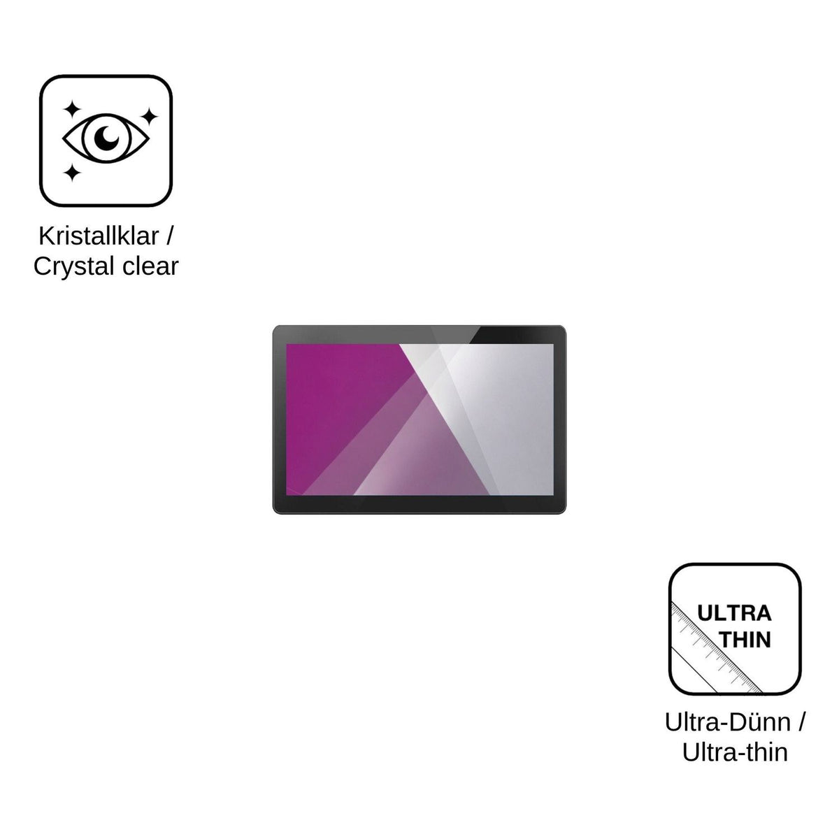 2x Schutzfolie klar für Elo TouchSystems I-Series 3 ESY15i3 Display-Schutzfolie