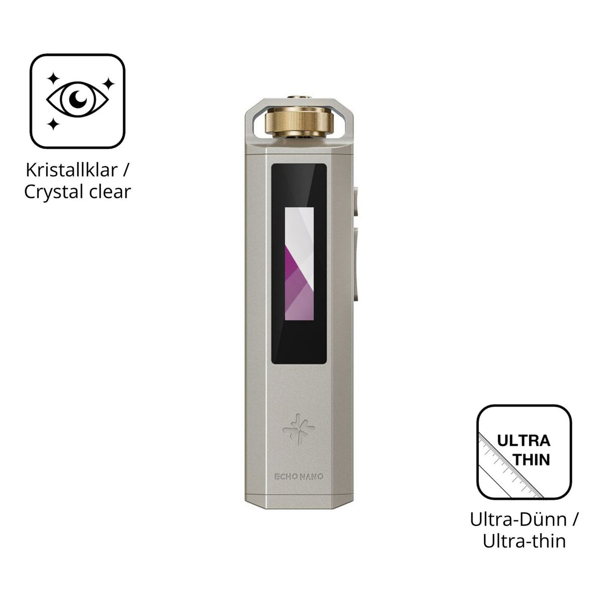 Dünne und klare Folie passend zugeschnitten für FiiO SnowSky Echo Nano
