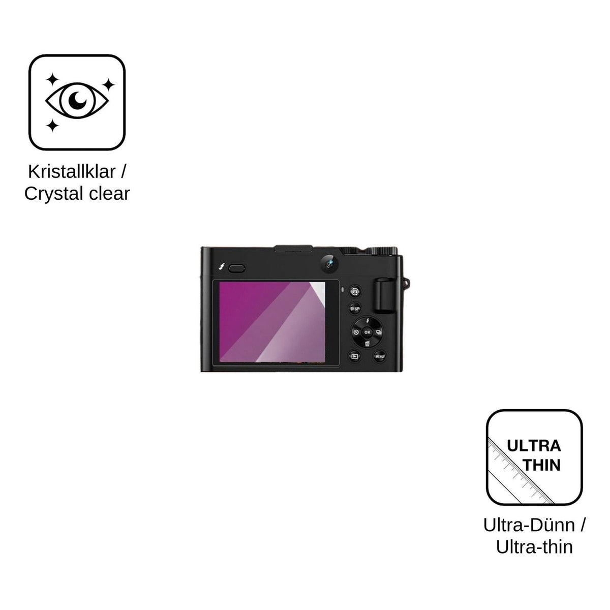 4x Schutzfolie klar für FlyFrost DC218 Display-Schutzfolie