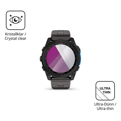 Dünne und klare Folie passend zugeschnitten für Garmin D2 Mach 2 51mm