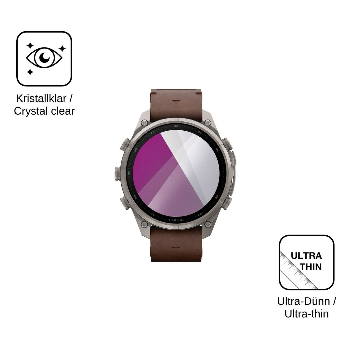 6x Schutzfolie klar für Garmin Fenix 9 Display-Schutzfolie