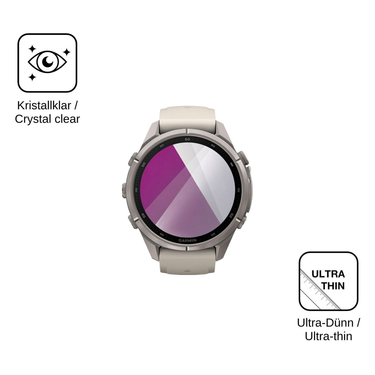 6x Schutzfolie klar für Garmin Fenix 9 Pro Display-Schutzfolie