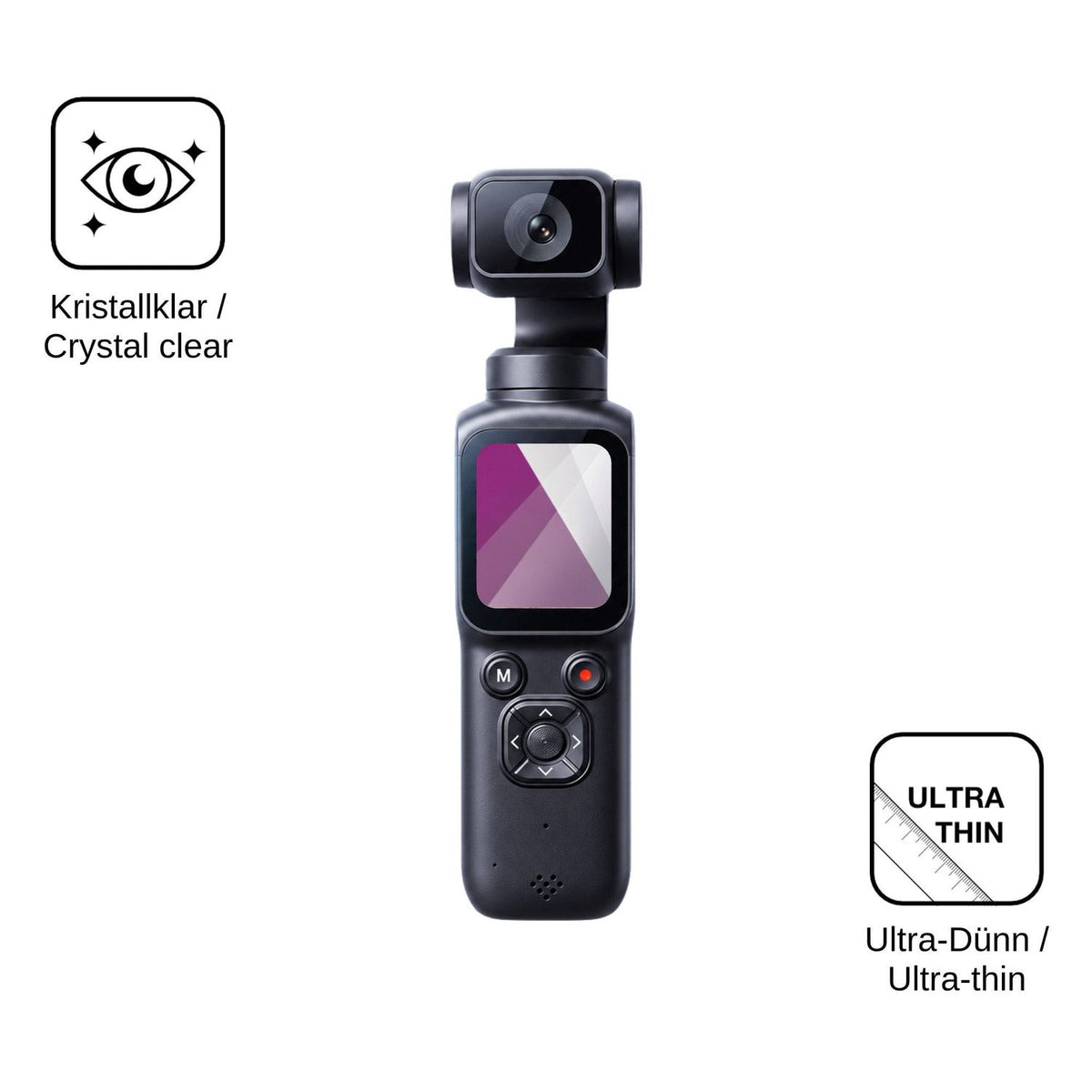 4x Schutzfolie klar für heygocam Pgc-001 Display-Schutzfolie
