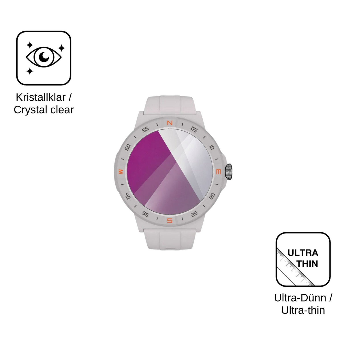 6x Schutzfolie klar für Honor Choice Watch 2 Epic Display-Schutzfolie