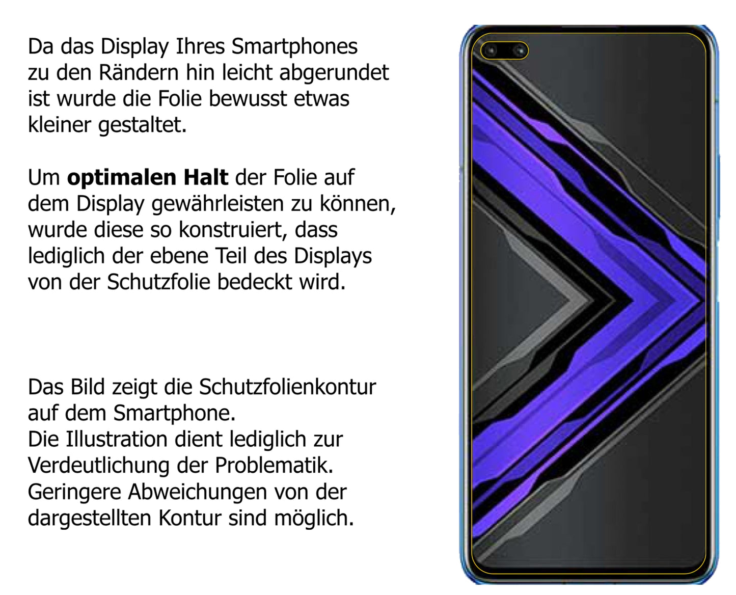 Dünne und klare Folie passend zugeschnitten für Honor Play 4 Pro