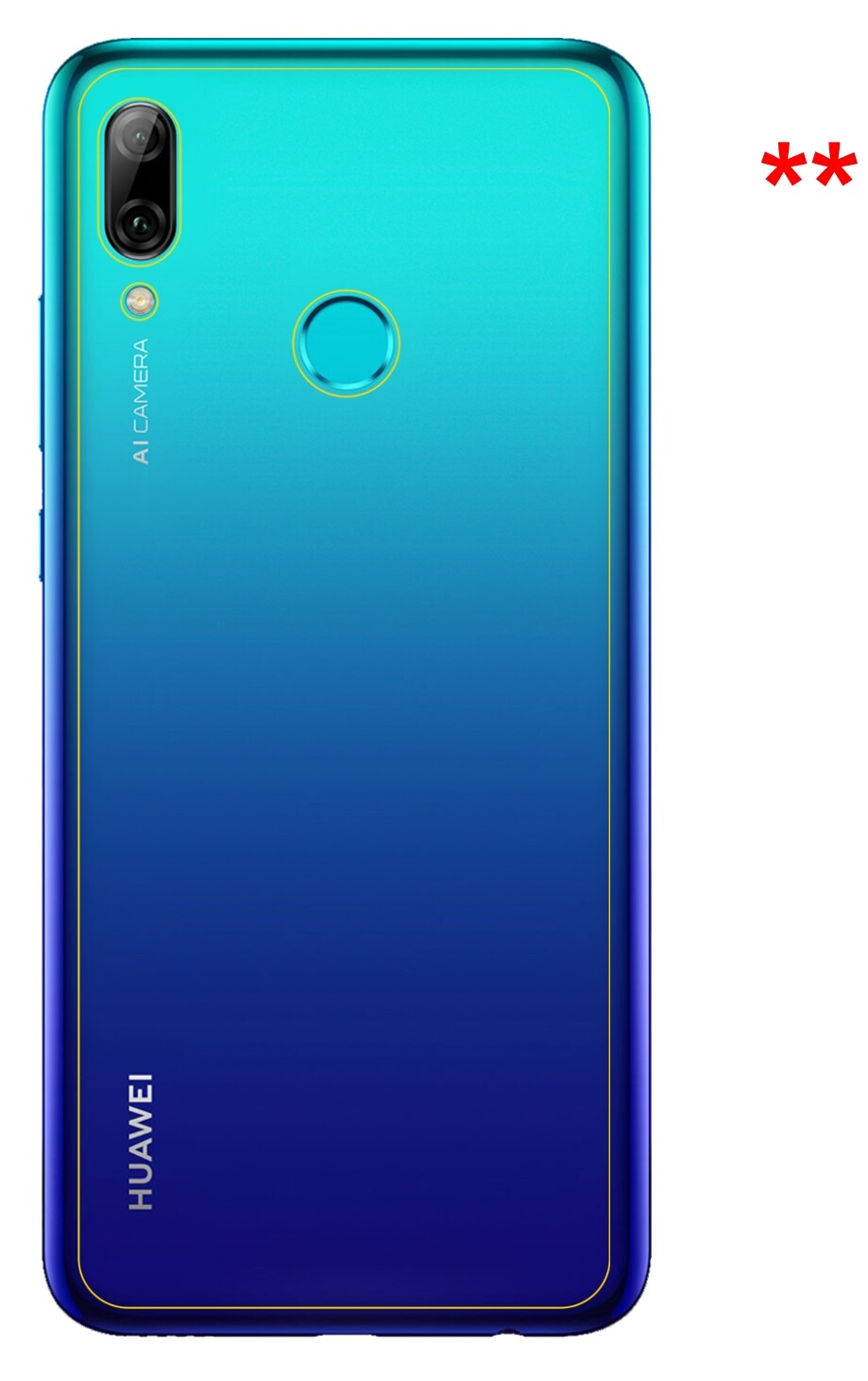 Dünne und klare Folie passend zugeschnitten für Huawei P Smart (2019) Rückseite