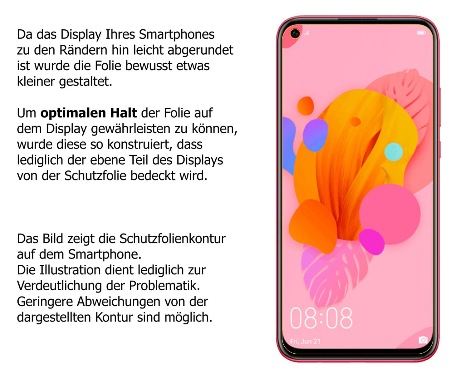 Dünne und klare Folie passend zugeschnitten für Huawei P20 lite (2019)