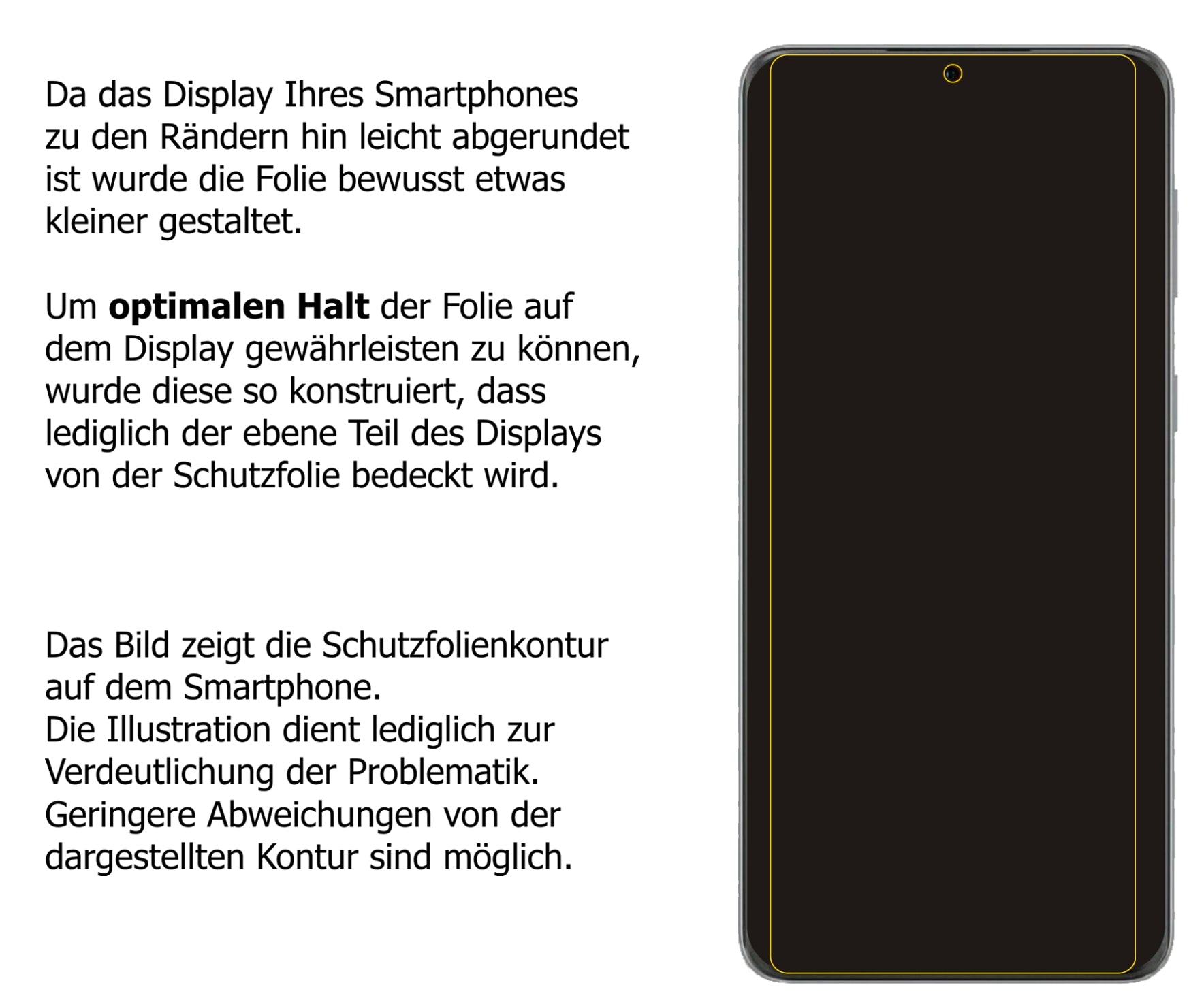Dünne und klare Folie passend zugeschnitten für Huawei P50