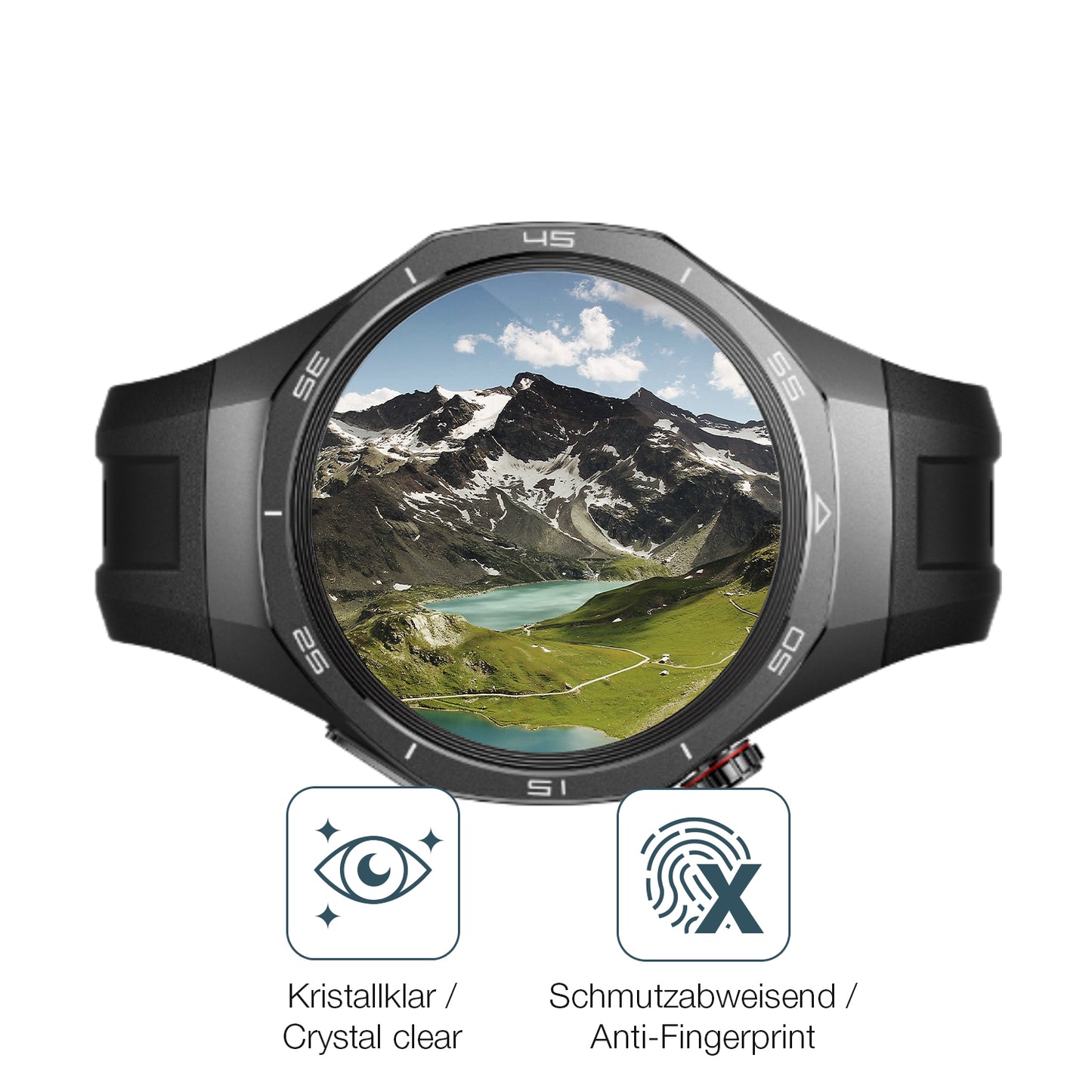 Dünne und klare Folie passend zugeschnitten für Huawei Watch GT5 41mm