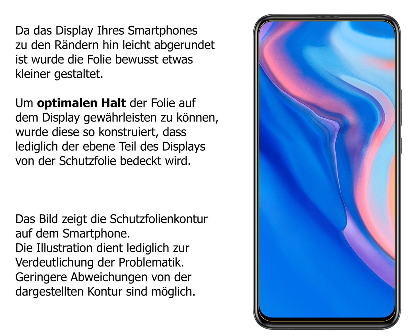 Dünne und klare Folie passend zugeschnitten für Huawei Y9 Prime (2019)