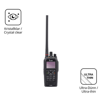 Dünne und klare Folie passend zugeschnitten für Icom IC-F4400DT