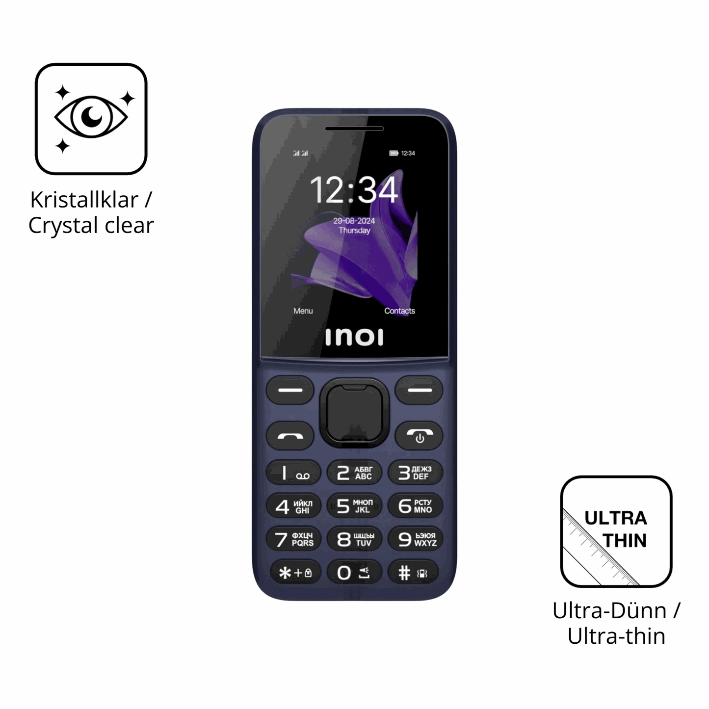 Dünne und klare Folie passend zugeschnitten für INOI 101 Classic