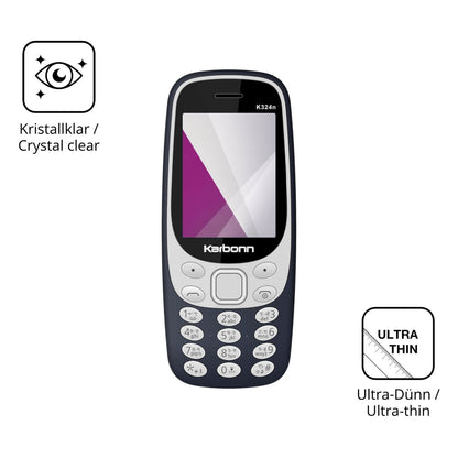 Dünne und klare Folie passend zugeschnitten für Karbonn K324n