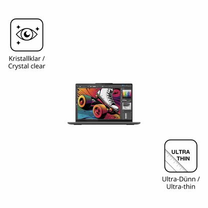 Dünne und klare Folie passend zugeschnitten für Lenovo Yoga 7 2-in-1 14IML9