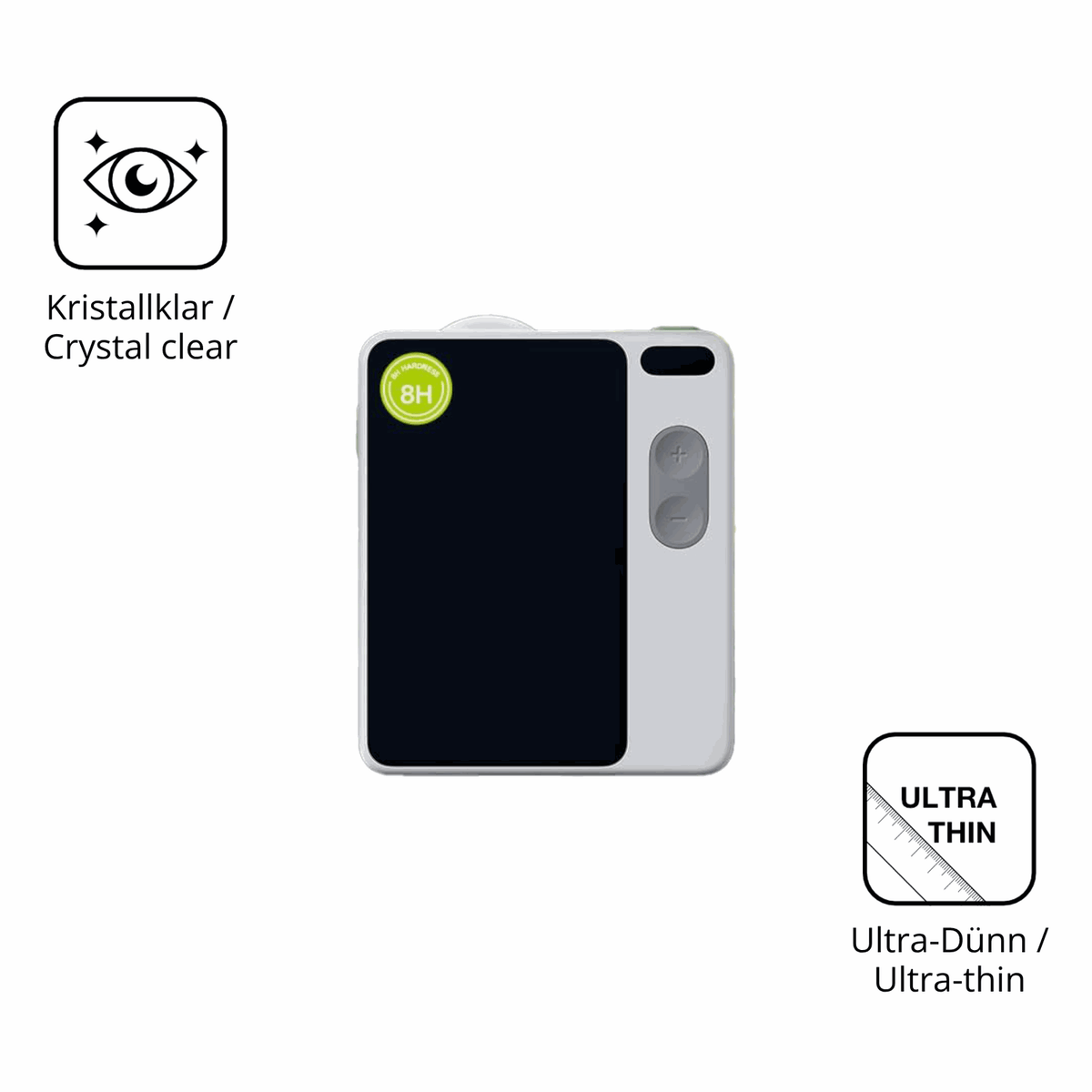 Dünne und klare Folie passend zugeschnitten für LiTTPOPO MicroCam X1
