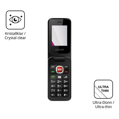 Dünne und klare Folie passend zugeschnitten für Logicom Fleep S90