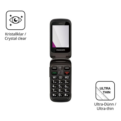 Dünne und klare Folie passend zugeschnitten für MaxCom Comfort MM834 4G