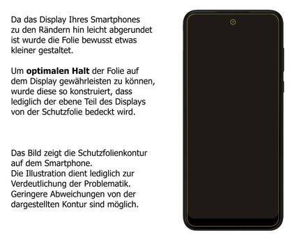 dipos Displayschutz für Motorola Moto G Power (2022), transparente Oberfläche, perfekte Passform auch für die Rundungen