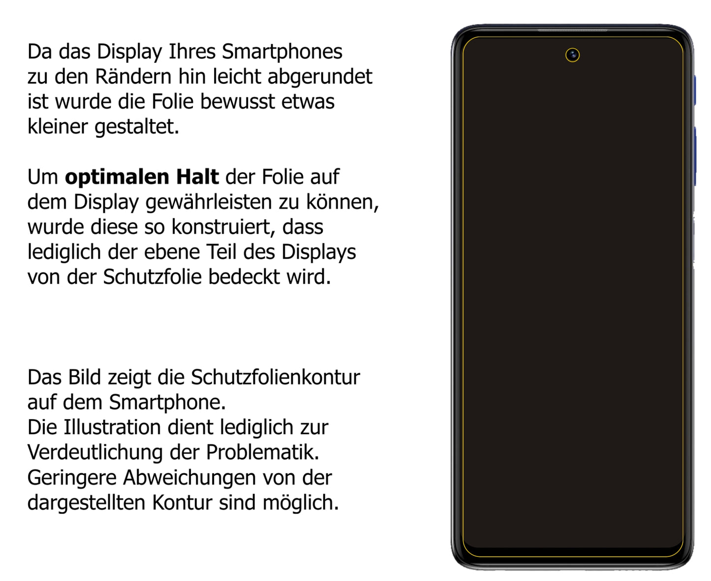 Dünne und klare Folie passend zugeschnitten für Motorola Moto G51 5G