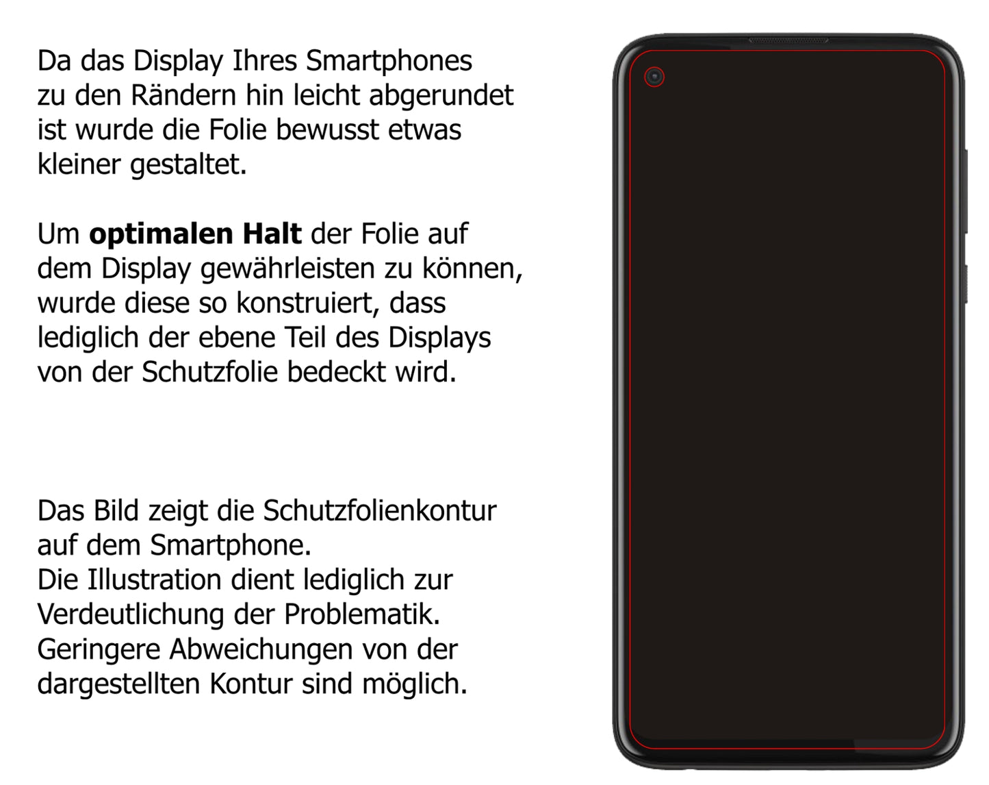 Dünne und klare Folie passend zugeschnitten für Motorola Moto G8 Power