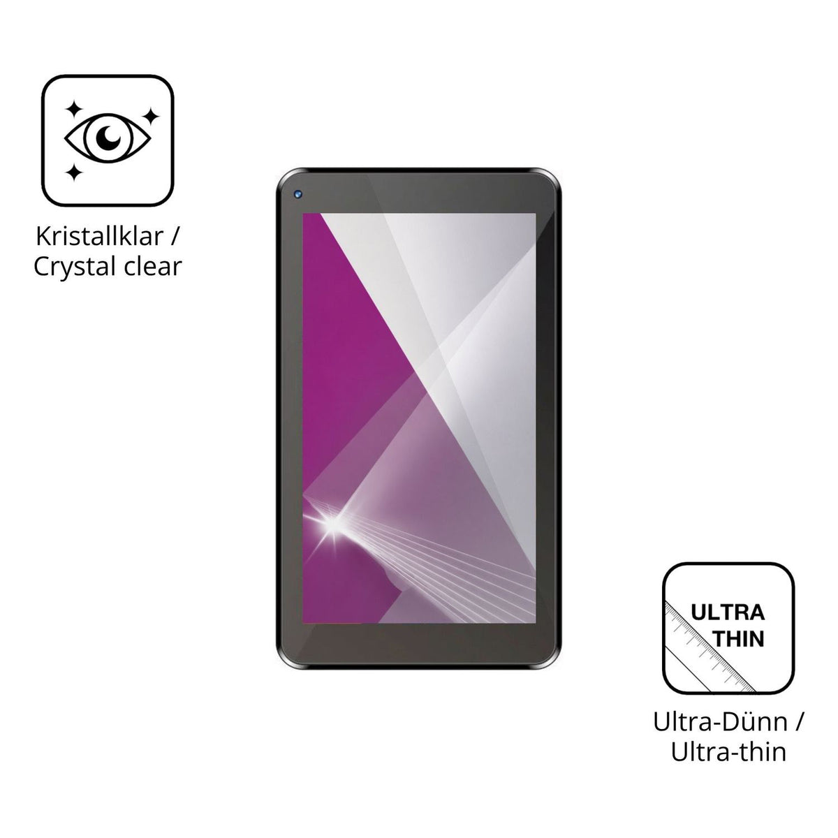 Dünne und klare Folie passend zugeschnitten für Myria Classic MY8301