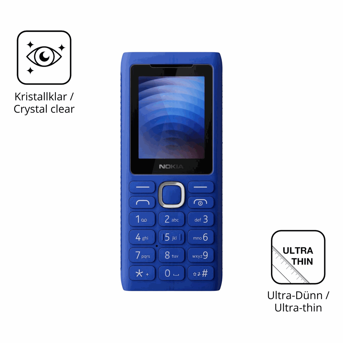 Dünne und klare Folie passend zugeschnitten für Nokia 110 Power