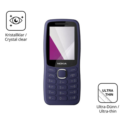Dünne und klare Folie passend zugeschnitten für Nokia 123 Shield