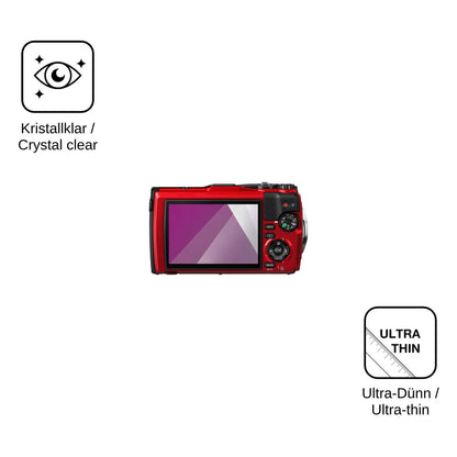 4x Schutzfolie klar für Olympus OM System Tough TG-6 Display-Schutzfolie
