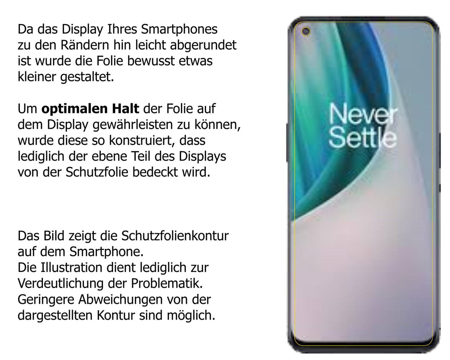 Dünne und klare Folie passend zugeschnitten für OnePlus Nord N10 5G