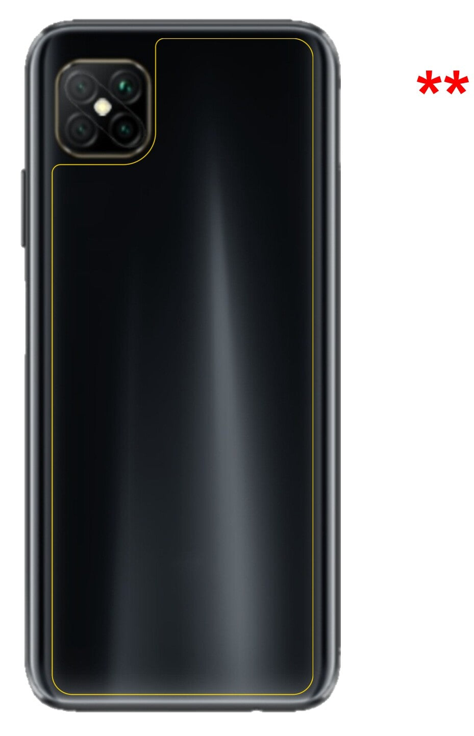 dipos Displayschutz für Oppo A92s Rückseite, mattierte Oberfläche, robuste Festigkeit und perfekte Passform