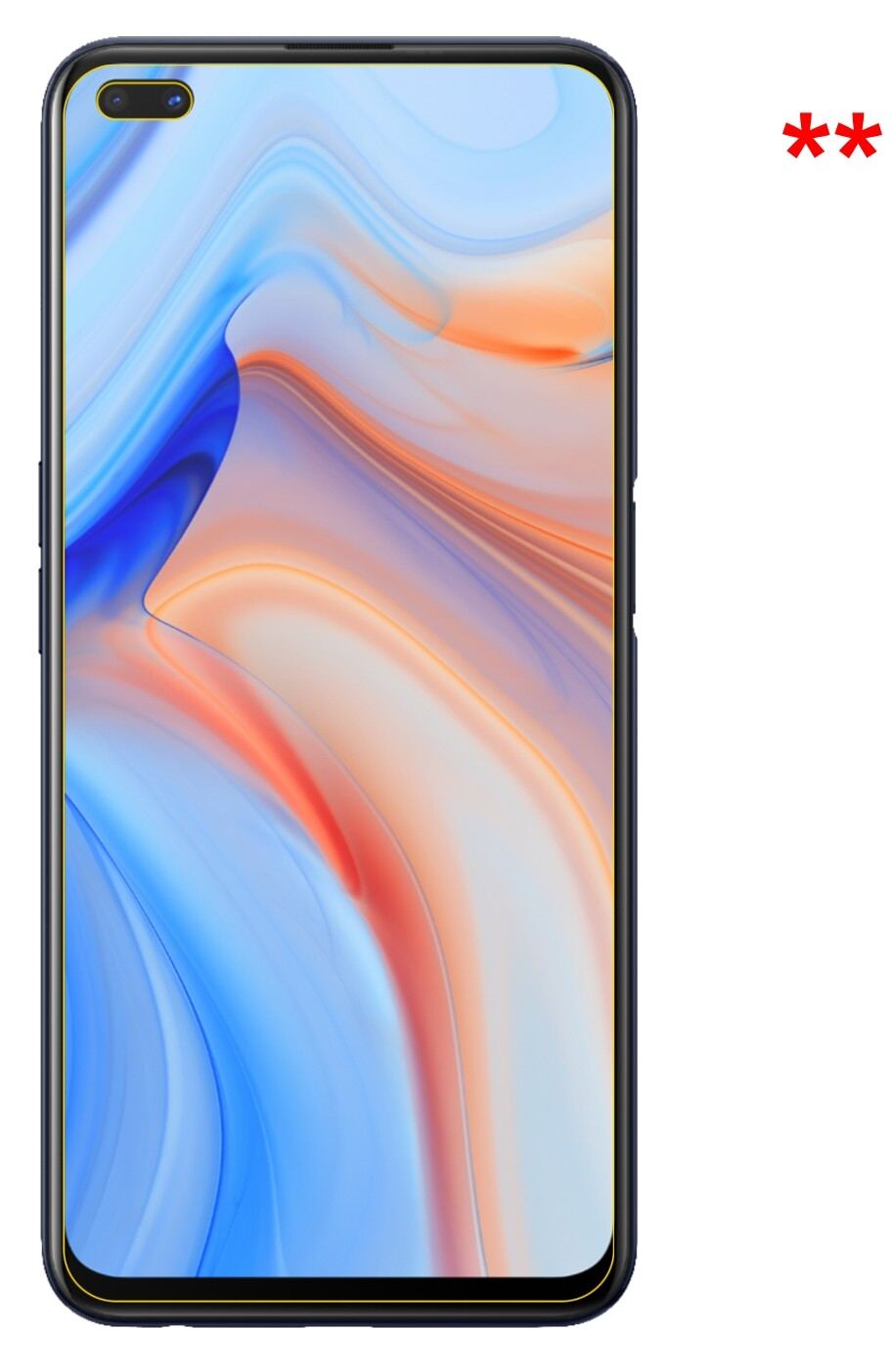 Dünne und klare Folie passend zugeschnitten für Oppo Reno4 Z 5G