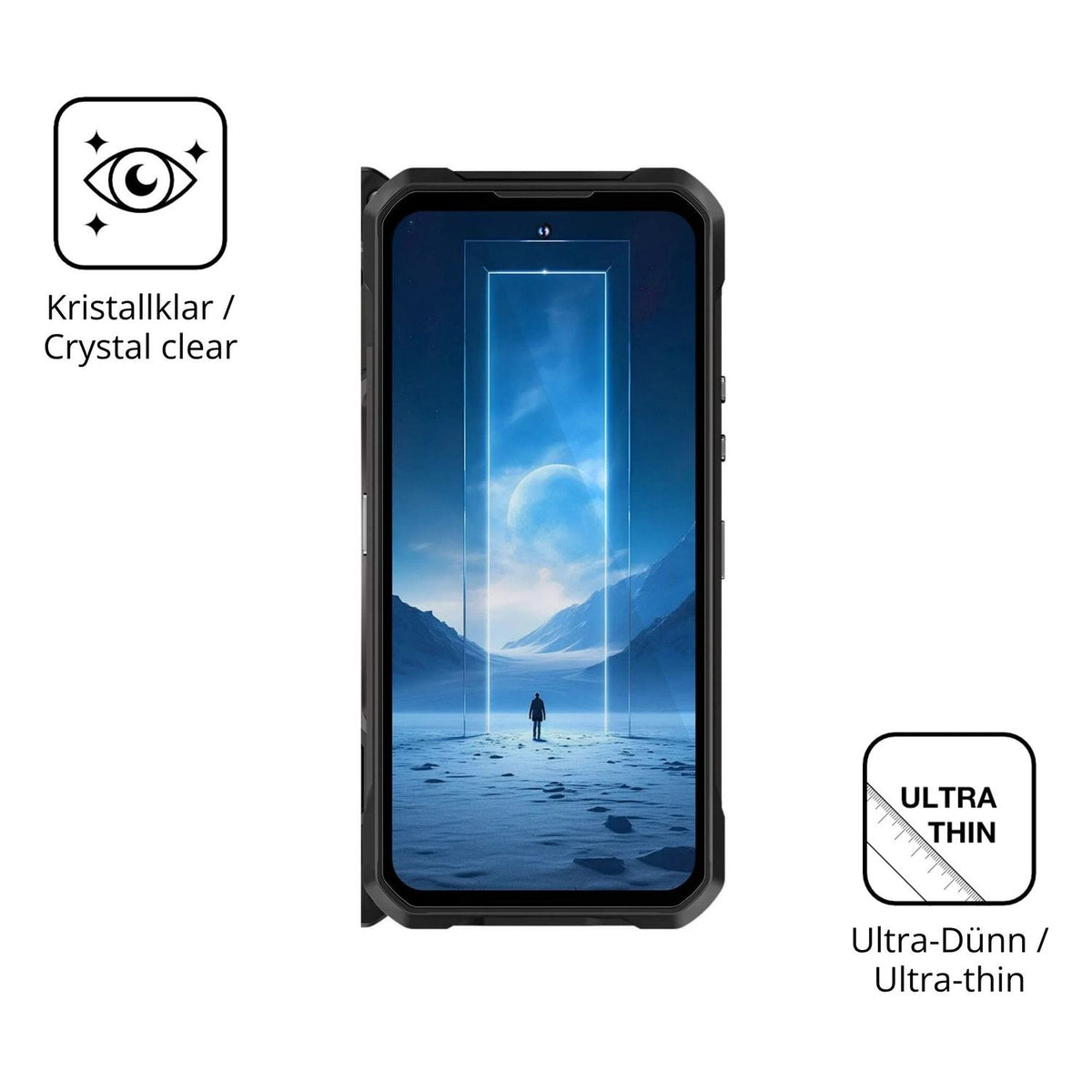 Dünne und klare Folie passend zugeschnitten für Oukitel WP61 Ti