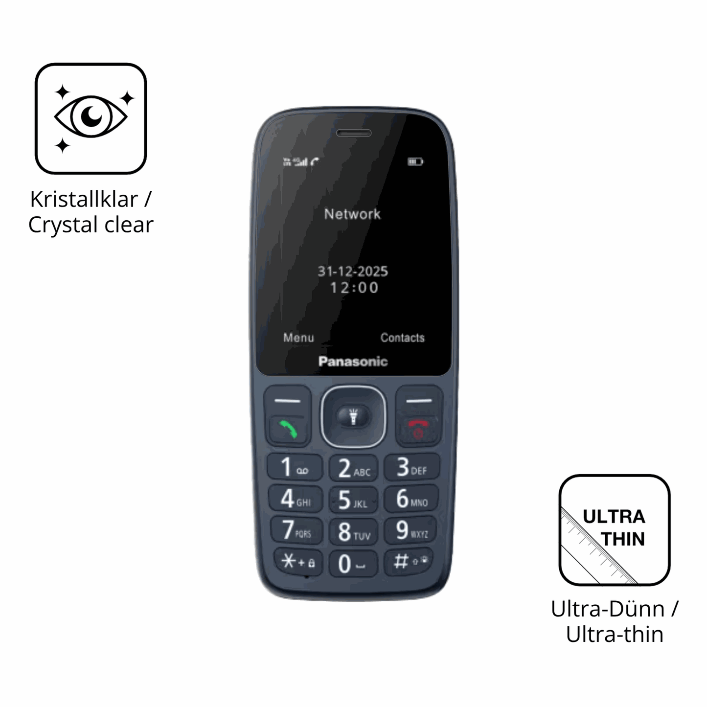 Dünne und klare Folie passend zugeschnitten für Panasonic KX-TF400